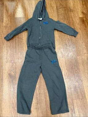 Kids Gray Hooded Zip Jacket and Sweatpants Set - Unlike Humans
